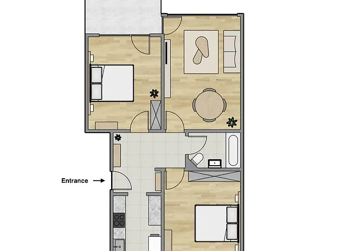 Lägenhet Cosy - 2 Bedroom & Free Parking -